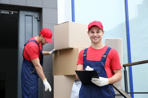 Removal van and moving crew handling a home move in Uxbridge