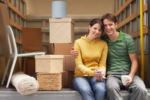 Furniture and boxes being loaded for a same day move near Uxbridge