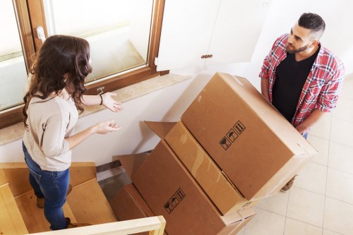 Variety of strong moving boxes and protective wrapping for Uxbridge relocations