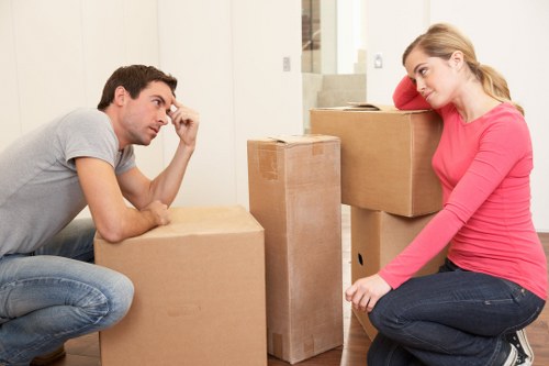 Office furniture and equipment prepared for a business move in Uxbridge
